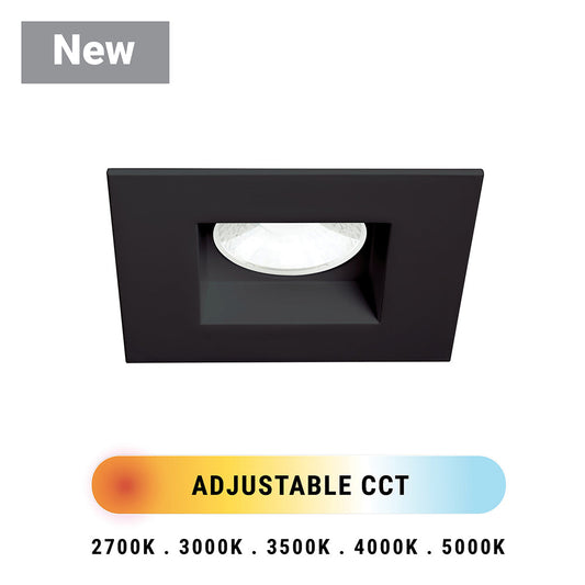 Eurofase Lighting Midway 5" Black Square Fixed Integrated LED Aluminum Recessed Light