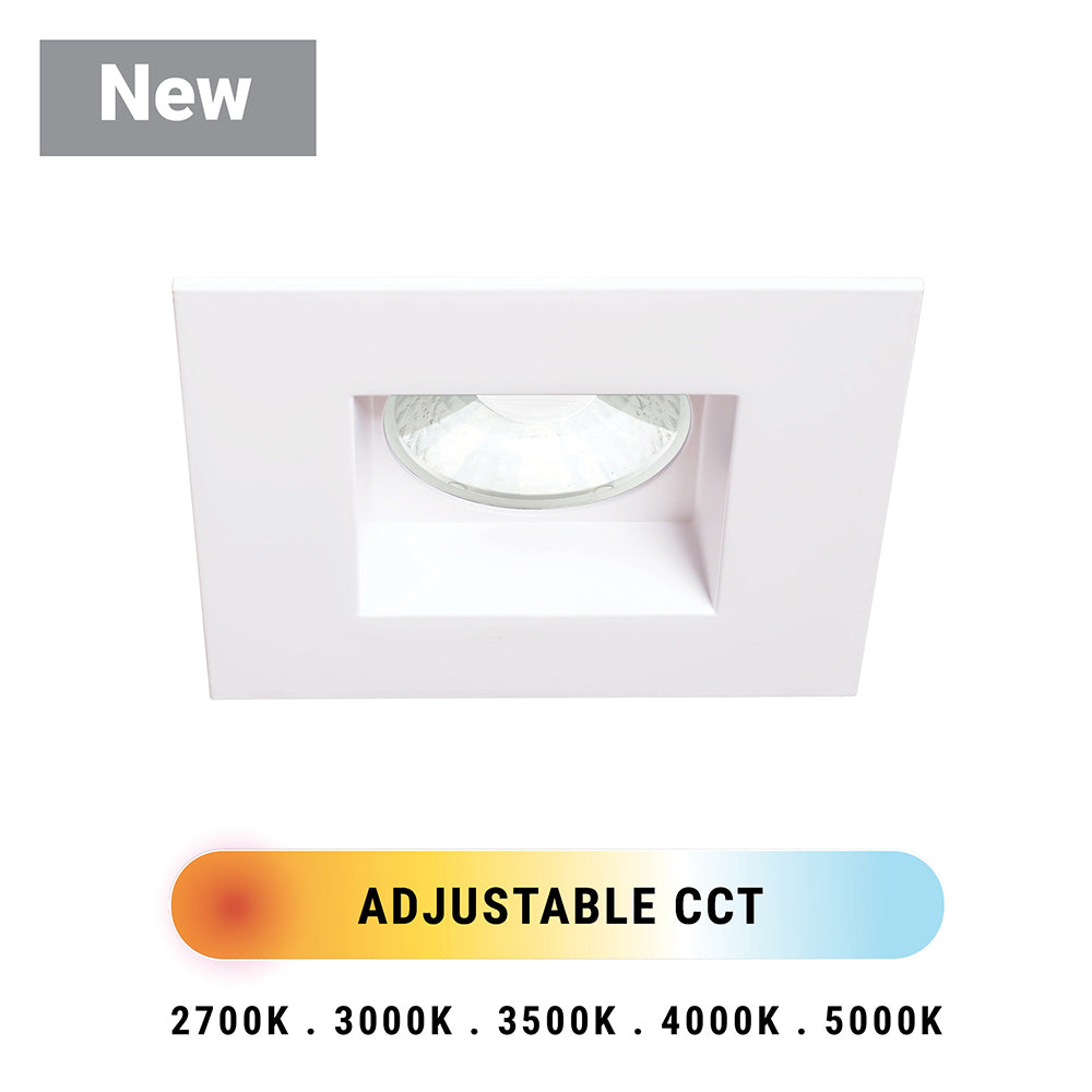 Eurofase Lighting Midway 5" White Square Fixed Integrated LED Aluminum Recessed Light