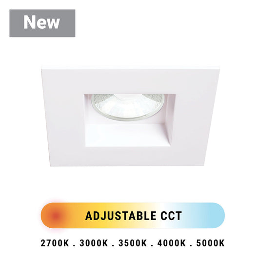 Eurofase Lighting Midway 5" White Square Fixed Integrated LED Aluminum Recessed Light