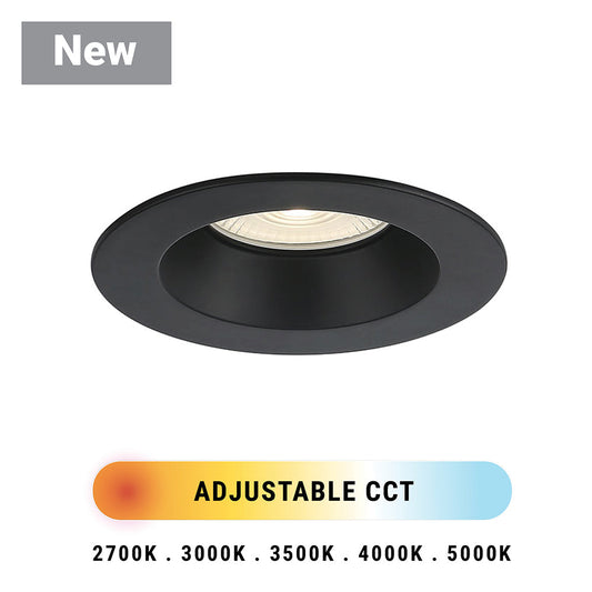 Eurofase Lighting Midway 7" Black Round Fixed Integrated LED Aluminum Recessed Light