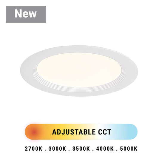 Eurofase Lighting Midway 7" White Slim Round Regressed Integrated LED Aluminum Recessed Light