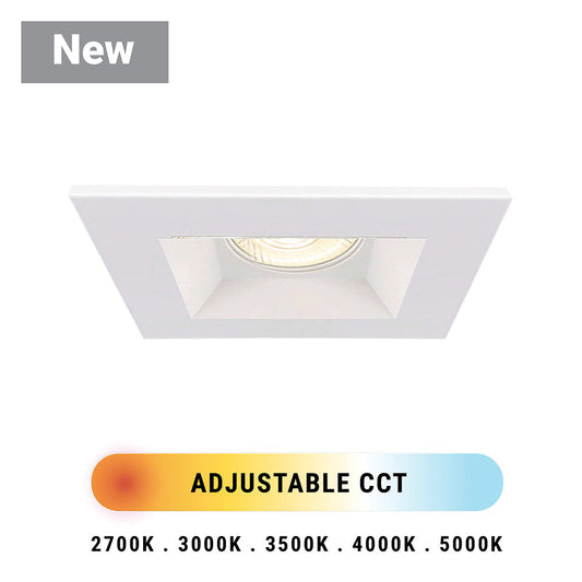 Eurofase Lighting Midway 7" White Square Fixed Integrated LED Aluminum Recessed Light