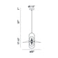 Eurofase Lighting Millbrook 20" 2-Light Dimmable LED Black Pendant Light With Opal White Glass Shade