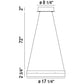 Eurofase Lighting Minuta 17" Small Round Dimmable Integrated LED Aluminum Sand White Chandelier With Frosted Acrylic Shade