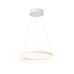 Eurofase Lighting Minuta 17" Small Round Dimmable Integrated LED Aluminum Sand White Chandelier With Frosted Acrylic Shade