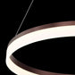 Eurofase Lighting Minuta 32" Large Round Dimmable Integrated LED Aluminum Bronze Chandelier With Frosted Acrylic Shade