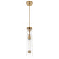 Eurofase Lighting Mistero 21" Dimmable Gold Pendant Light With Clear Glass Shade