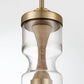 Eurofase Lighting Mistero 21" Dimmable Gold Pendant Light With Clear Glass Shade