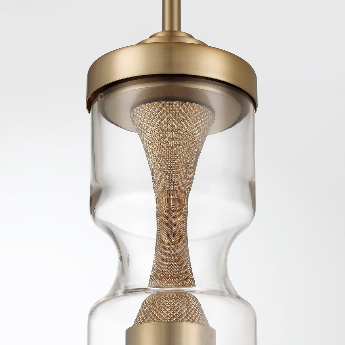 Eurofase Lighting Mistero 21" Dimmable Gold Pendant Light With Clear Glass Shade