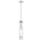 Eurofase Lighting Mistero 21" Dimmable Satin Nickel Pendant Light With Clear Glass Shade
