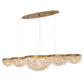 Eurofase Lighting Mondo 59" 15-Light Antique Gold Dimmable Halogen Linear Metal Chandelier With Clear Glass Orb Accents