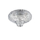 Eurofase Lighting Monica 20" 6-Light Small Dimmable Halogen Chrome Flush Mount With Clear Crystal Accents