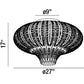 Eurofase Lighting Monica 27" 9-Light Large Dimmable Halogen Chrome Flush Mount With Clear Crystal Accents