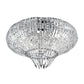 Eurofase Lighting Monica 27" 9-Light Large Dimmable Halogen Chrome Flush Mount With Clear Crystal Accents