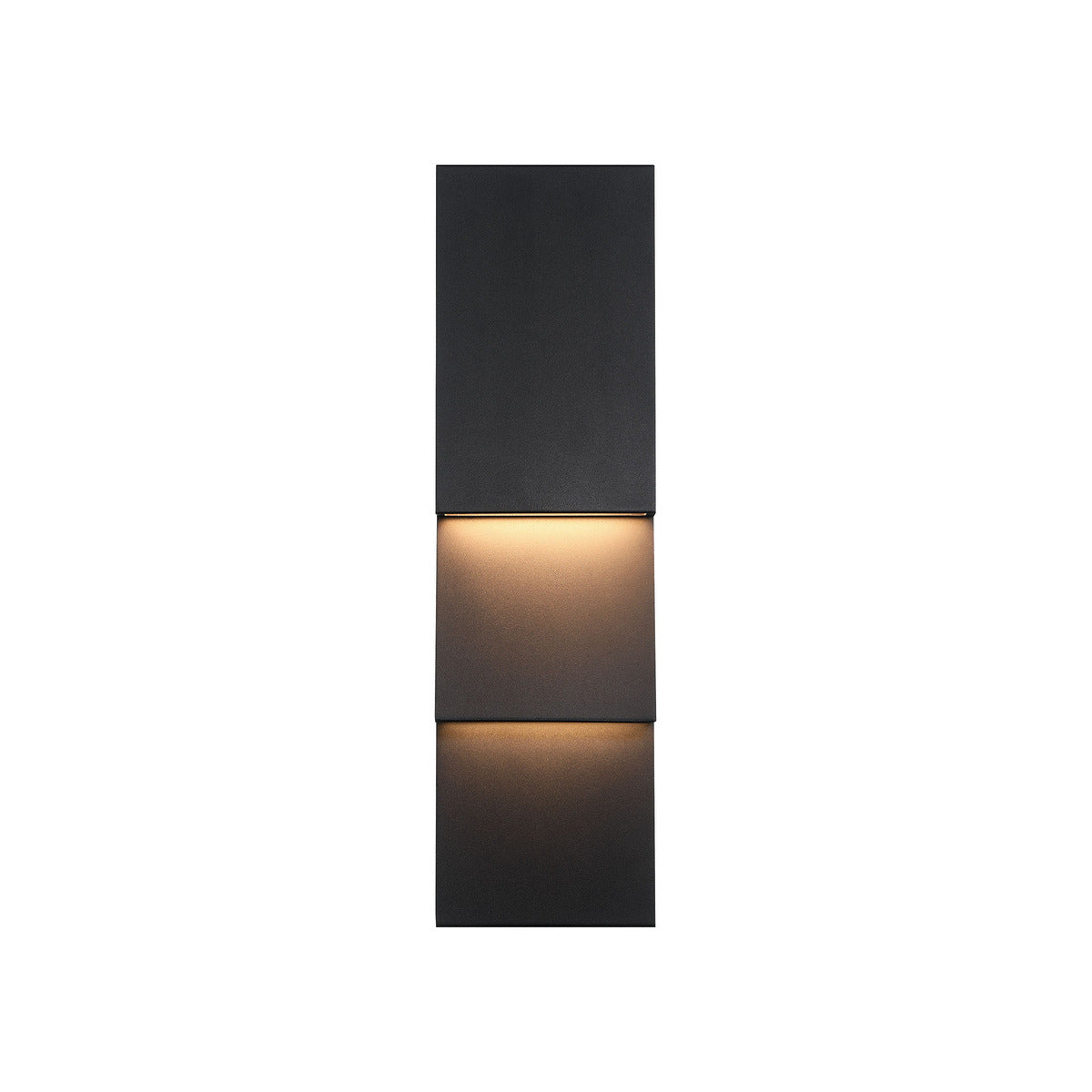 Eurofase Lighting Nanton 19" 2-Light Integrated LED Sand Black Steel Outdoor Wall Sconce