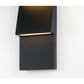 Eurofase Lighting Nanton 19" 2-Light Integrated LED Sand Black Steel Outdoor Wall Sconce