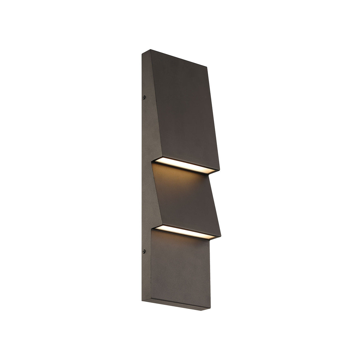 Eurofase Lighting Nanton 19" 2-Light Integrated LED Sand Bronze Steel Outdoor Wall Sconce