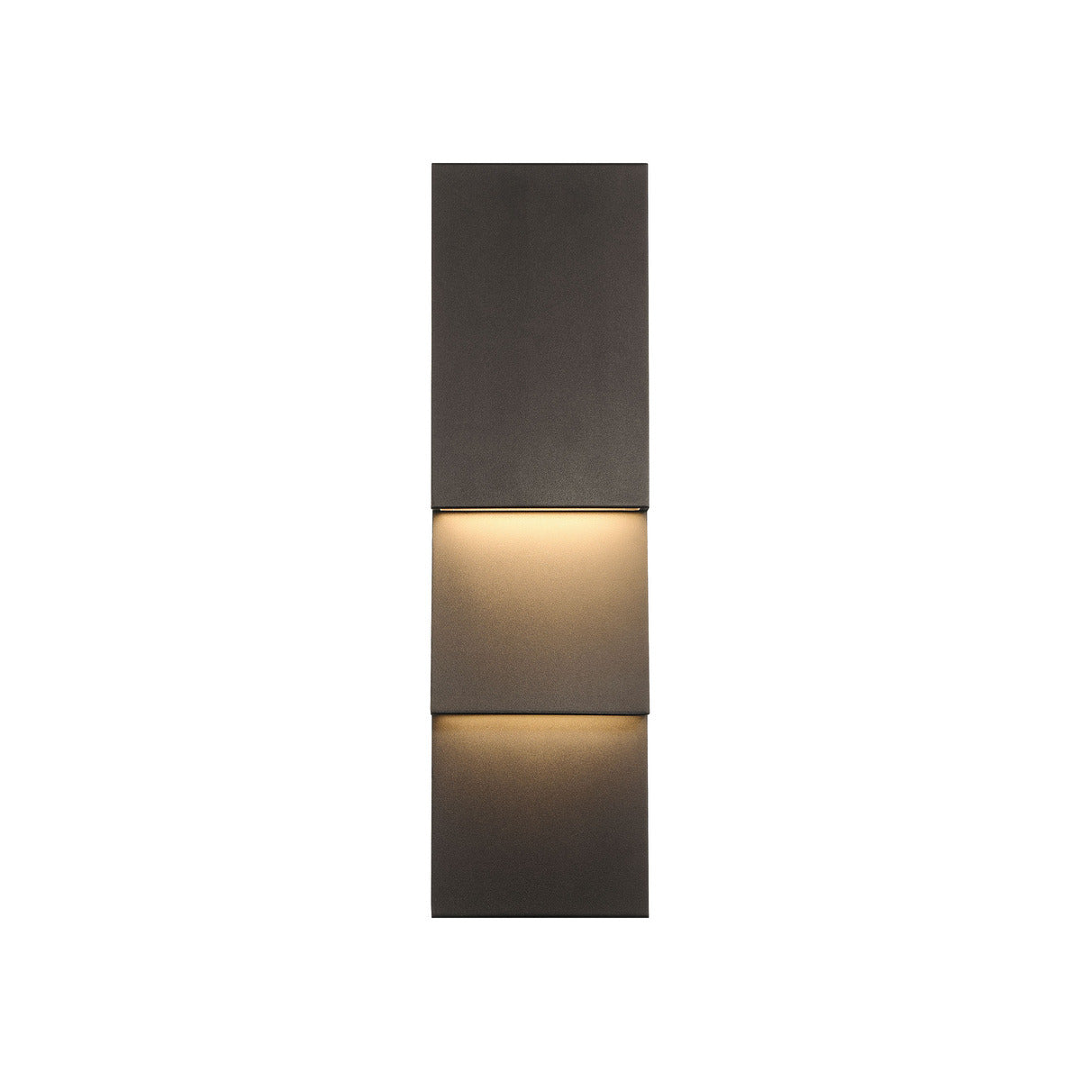 Eurofase Lighting Nanton 19" 2-Light Integrated LED Sand Bronze Steel Outdoor Wall Sconce