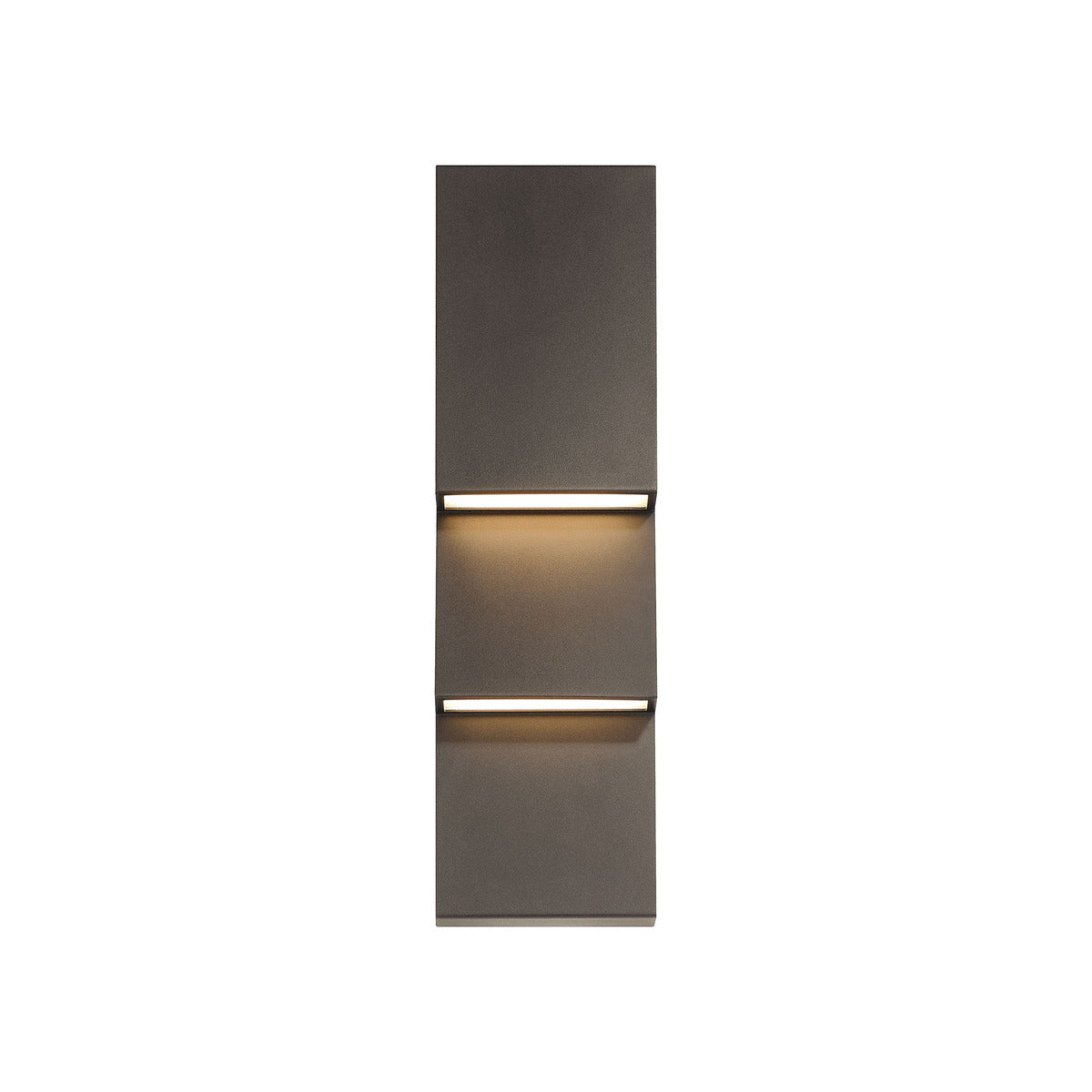 Eurofase Lighting Nanton 19" 2-Light Integrated LED Sand Bronze Steel Outdoor Wall Sconce