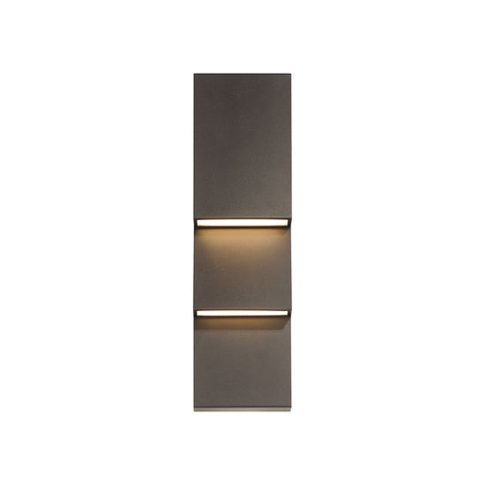 Eurofase Lighting Nanton 19" 2-Light Integrated LED Sand Bronze Steel Outdoor Wall Sconce