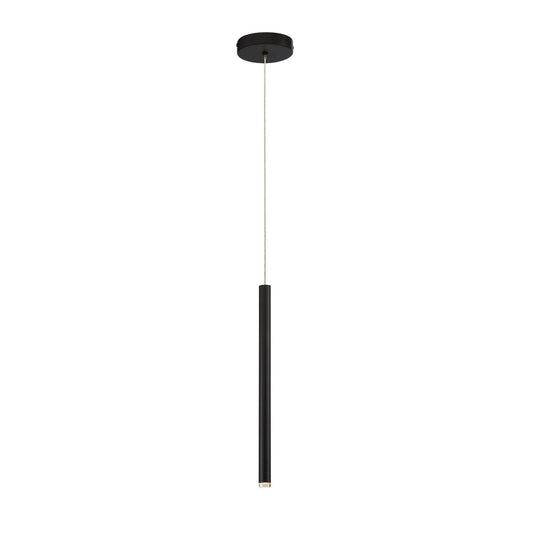 Eurofase Lighting Navada 16" LED Black Metal Tube Pendant Light