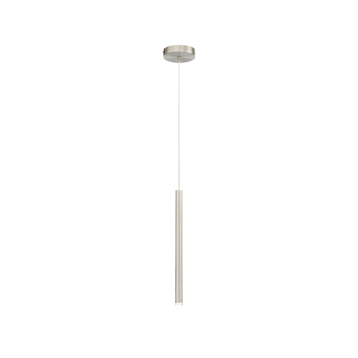 Eurofase Lighting Navada 16" LED Satin Nickel Metal Tube Pendant Light