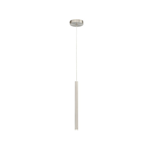 Eurofase Lighting Navada 16" LED Satin Nickel Metal Tube Pendant Light