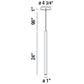 Eurofase Lighting Navada 24" LED Antique Brass Metal Tube Pendant Light