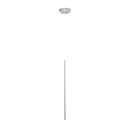 Eurofase Lighting Navada 24" LED Satin Nickel Metal Tube Pendant Light
