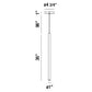 Eurofase Lighting Navada 36" LED Black Metal Tube Pendant Light