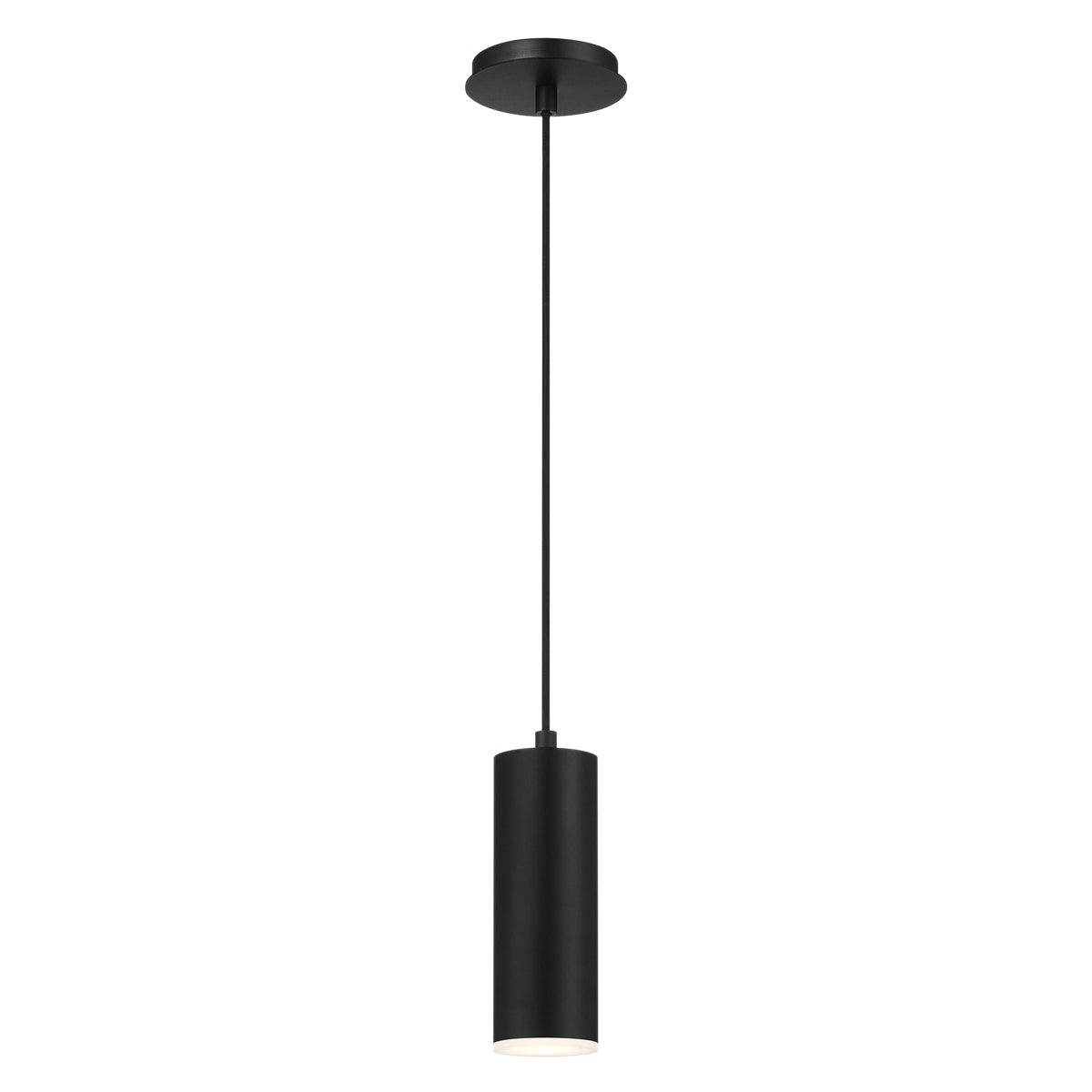 Eurofase Lighting Neptune 3" Integrated LED Black Metal Tube Pendant Light