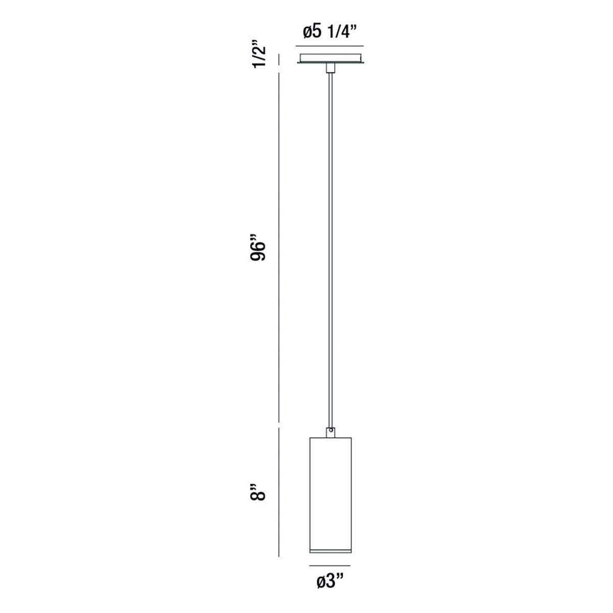 Eurofase Lighting Neptune 3" Integrated LED Gold Metal Tube Pendant Light
