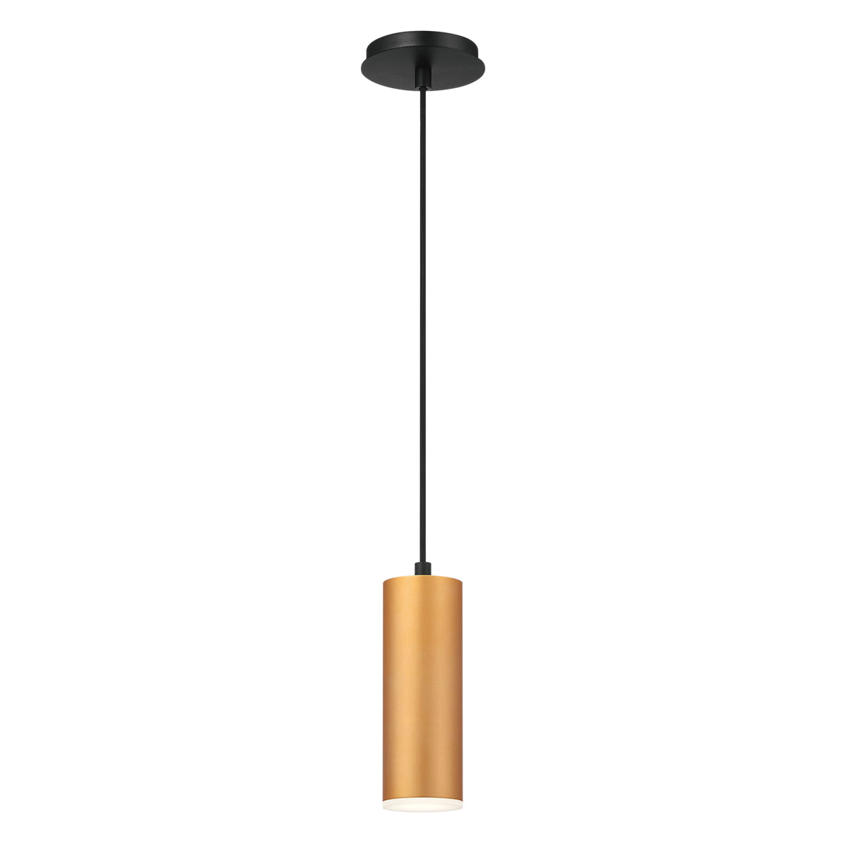 Eurofase Lighting Neptune 3" Integrated LED Gold Metal Tube Pendant Light