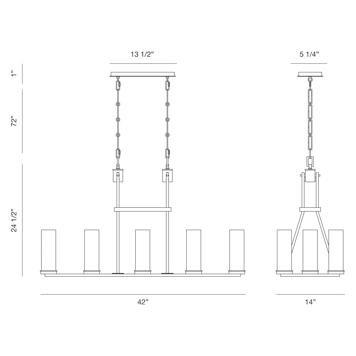 Eurofase Lighting Nerito 42" 8-Light Dimmable Candelabra Matte Black Chandelier With Clear Glass Shades