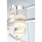 Eurofase Lighting Netto 25" 9-Light Round Dimmable Integrated LED Chrome Metal Chandelier With Clear Acrylic Shades