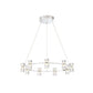 Eurofase Lighting Netto 25" 9-Light Round Dimmable Integrated LED Chrome Metal Chandelier With Clear Acrylic Shades