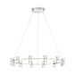 Eurofase Lighting Netto 33" 12-Light Round Dimmable Integrated LED Chrome Metal Chandelier With Clear Acrylic Shades