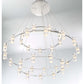 Eurofase Lighting Netto 41" 3-Tier Round Dimmable Integrated LED Chrome Metal Chandelier With Clear Acrylic Shades