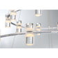 Eurofase Lighting Netto 41" 3-Tier Round Dimmable Integrated LED Chrome Metal Chandelier With Clear Acrylic Shades