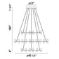 Eurofase Lighting Netto 41" 3-Tier Round Dimmable Integrated LED Chrome Metal Chandelier With Clear Acrylic Shades