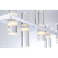 Eurofase Lighting Netto 42" 8-Light Linear Dimmable Integrated LED Chrome Metal Chandelier With Clear Acrylic Shades