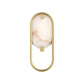 Eurofase Lighting Noga 11" 1-Light Integrated LED Alabaster Shade Gold Steel Wall Sconce