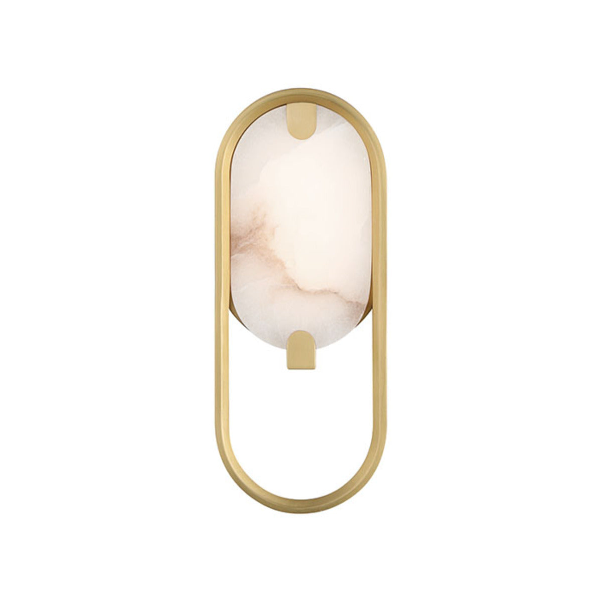 Eurofase Lighting Noga 11" 1-Light Integrated LED Alabaster Shade Gold Steel Wall Sconce