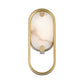 Eurofase Lighting Noga 11" 1-Light Integrated LED Alabaster Shade Gold Steel Wall Sconce