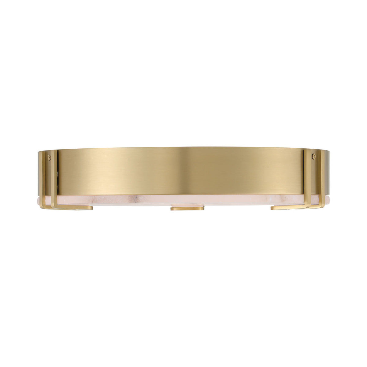 Eurofase Lighting Noga 16" 1-Light Integrated LED Alabaster Shade Gold Steel Ceiling Light