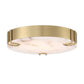 Eurofase Lighting Noga 16" 1-Light Integrated LED Alabaster Shade Gold Steel Ceiling Light