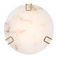 Eurofase Lighting Noga 16" 1-Light Integrated LED Alabaster Shade Gold Steel Ceiling Light