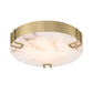 Eurofase Lighting Noga 16" 1-Light Integrated LED Alabaster Shade Gold Steel Ceiling Light