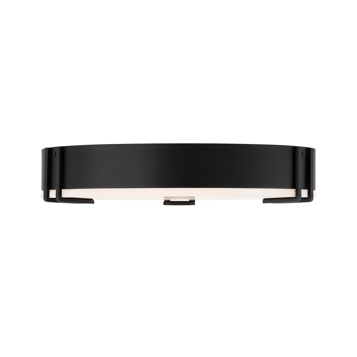 Eurofase Lighting Noga 16" 1-Light Integrated LED Alabaster Shade Matte Black Steel Ceiling Light