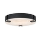 Eurofase Lighting Noga 16" 1-Light Integrated LED Alabaster Shade Matte Black Steel Ceiling Light